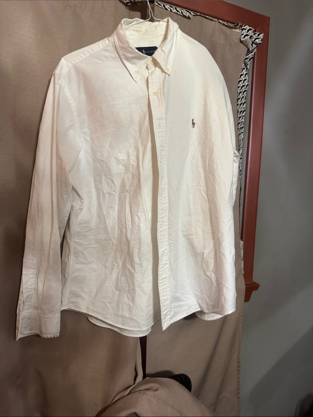 Men’s Ralph Lauren White Button-Front Shirt